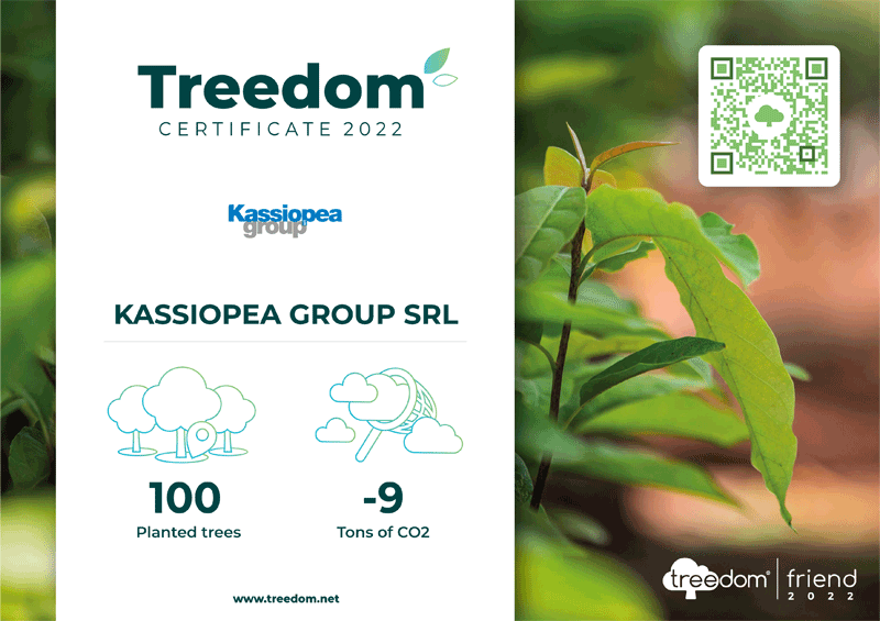 Locandina Kassiopea Group e Treedom